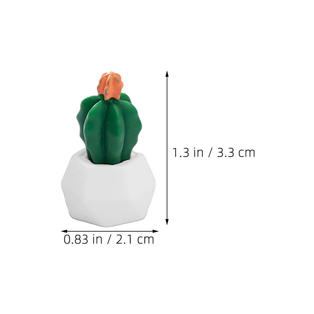 8Pcs Miniature Resin Cactus Bo - Bonsai Garden For Desk ulasan dan harga