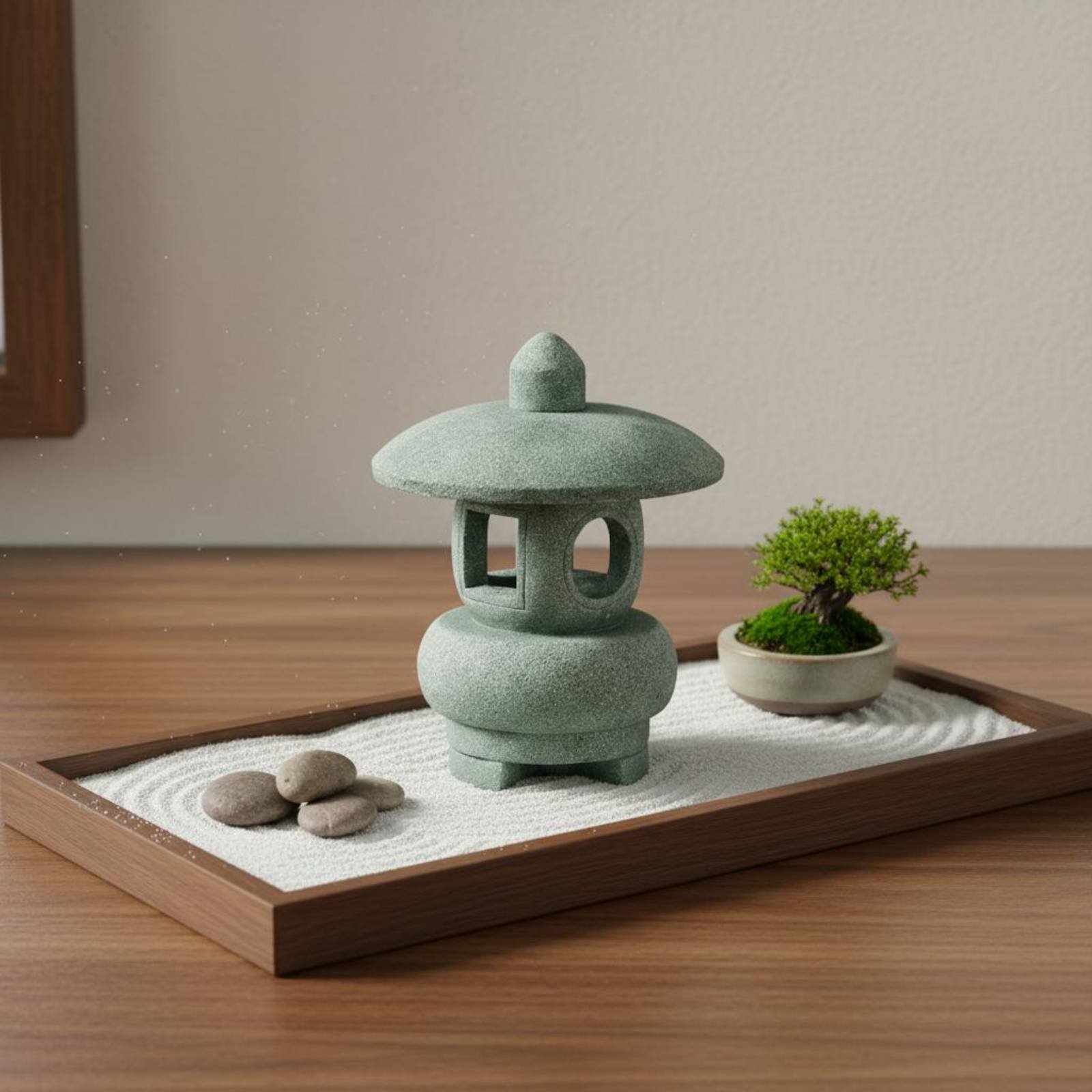 Miniature Stone Lantern Antiqu - Bonsai Garden Miniature ulasan dan harga
