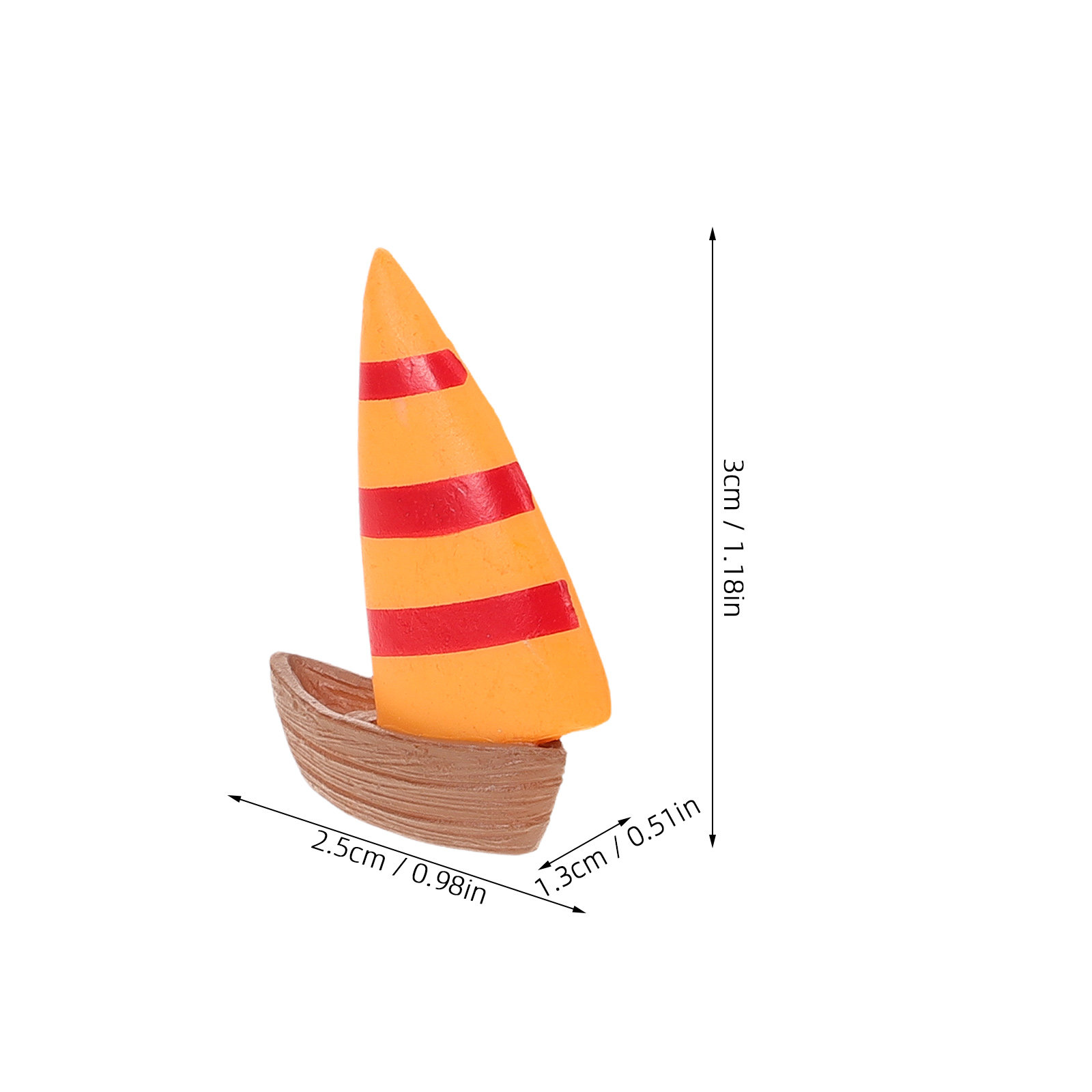 Mini Sailboat Decor Creative M - Bonsai Garden Miniature ulasan dan harga