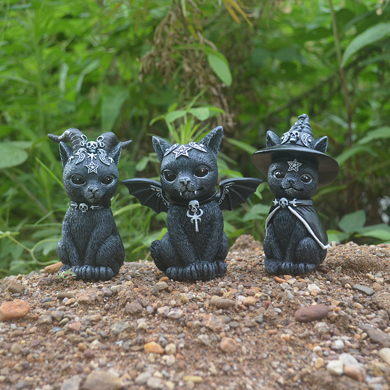 Halloween Magic Cat Resin Craf - Bonsai Garden For Desk ulasan dan harga