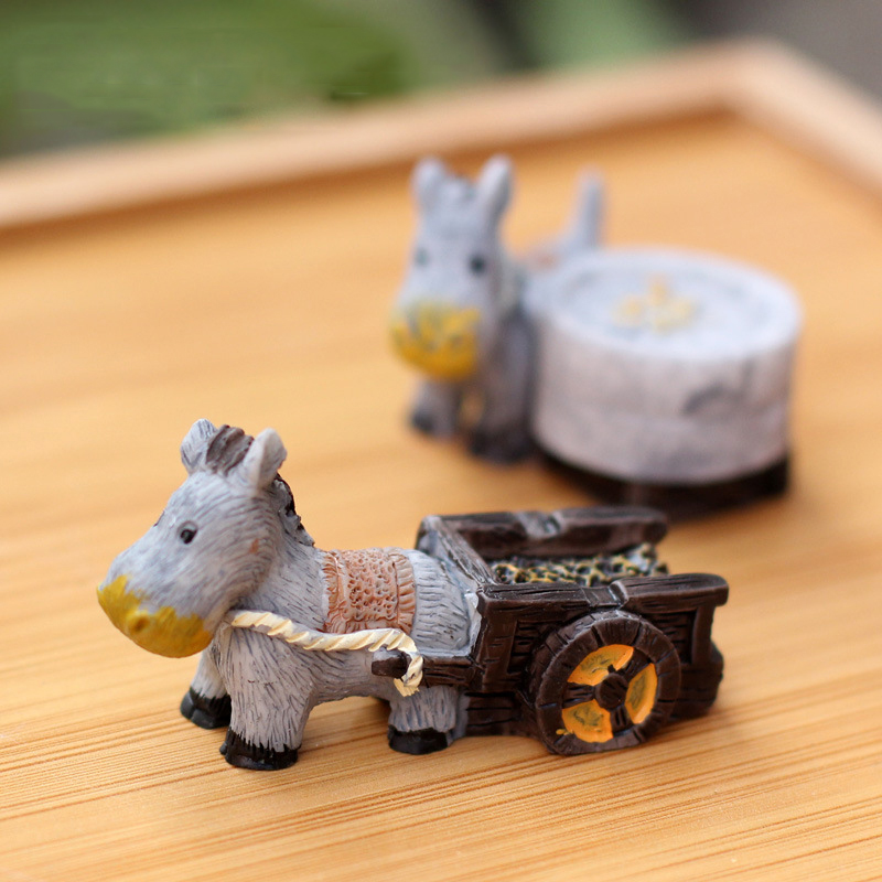 Animal Figurines Mini Donkey P - Japan Bonsai Garden ulasan dan harga