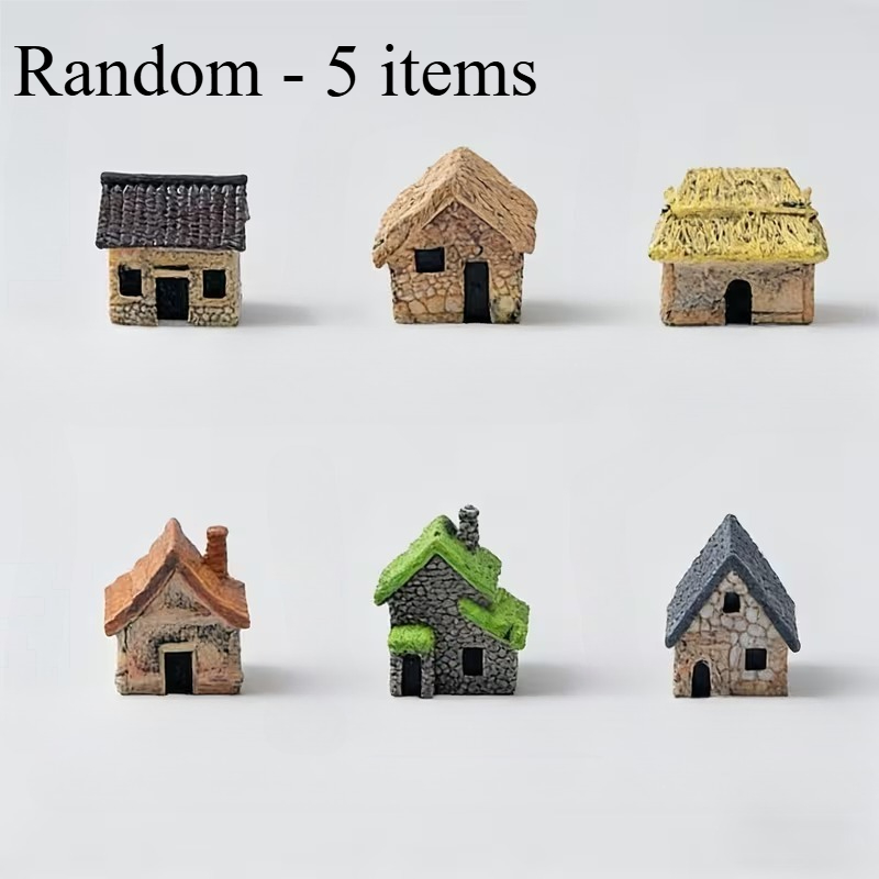 5pcs Resin Miniature Hand-Made - Bonsai Garden House ulasan dan harga