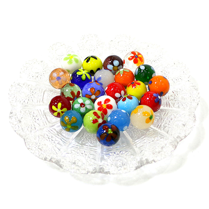 6pcs 16mm Colorful Rare Glass  - Bonsai Garden Europe ulasan dan harga