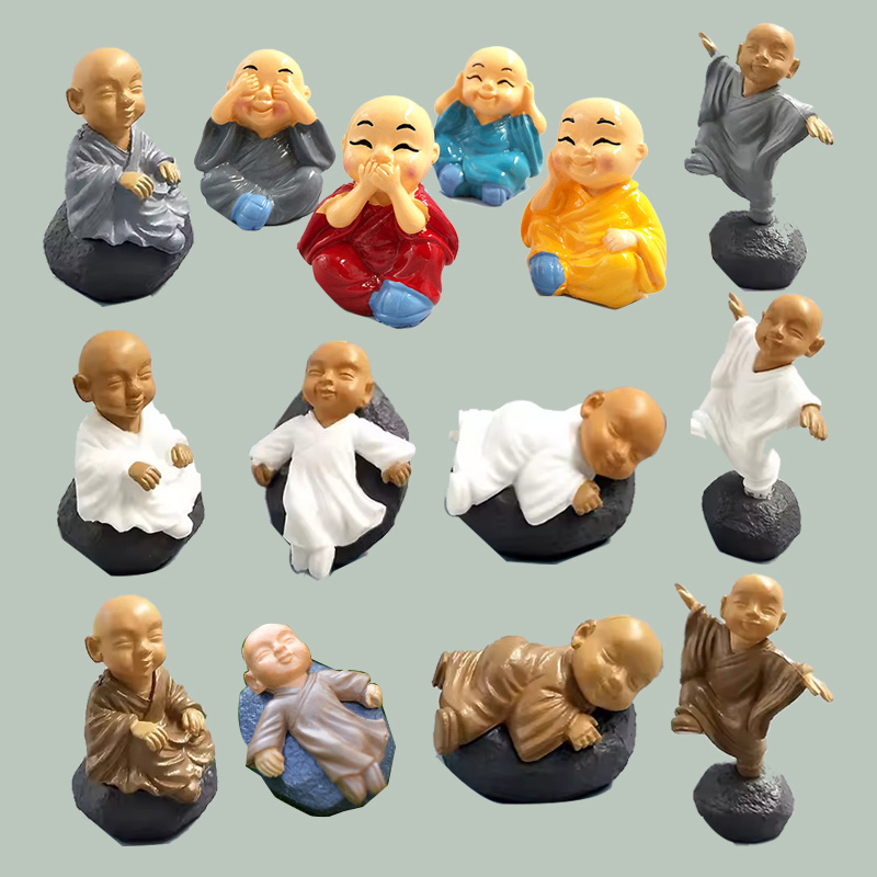 4pcs Chinese Kongfu Monk Minia - Japan Bonsai Garden ulasan dan harga
