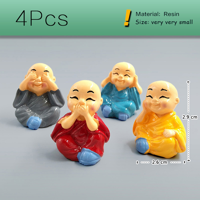 4pcs Chinese Kongfu Monk Minia - Japan Bonsai Garden ulasan dan harga