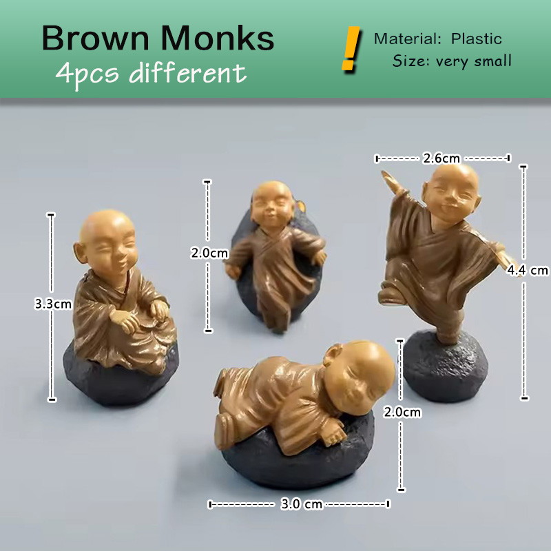 4pcs Chinese Kongfu Monk Minia - Japan Bonsai Garden ulasan dan harga