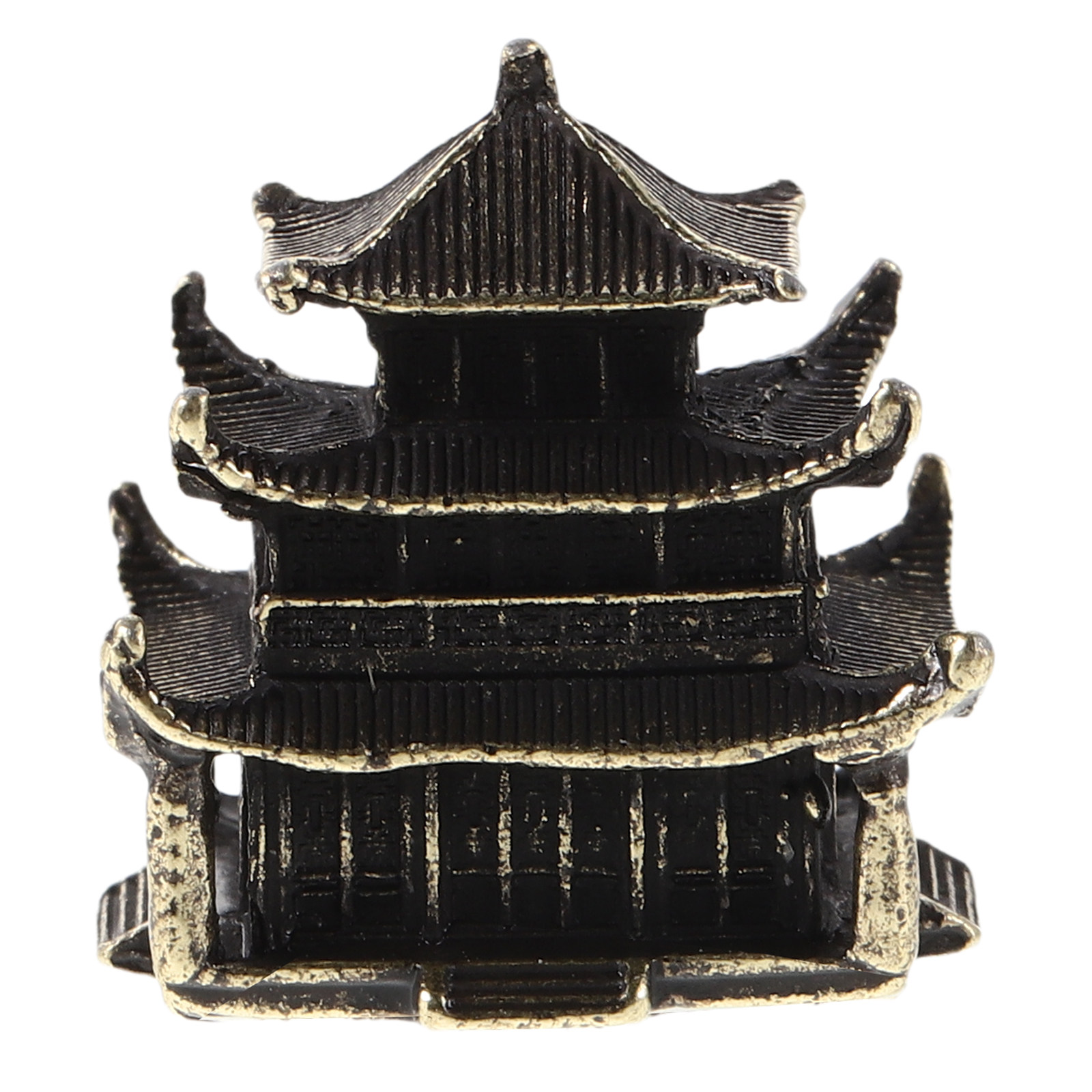 Mini Brass Pagoda Sculpture An - Bonsai Garden For Desk ulasan dan harga