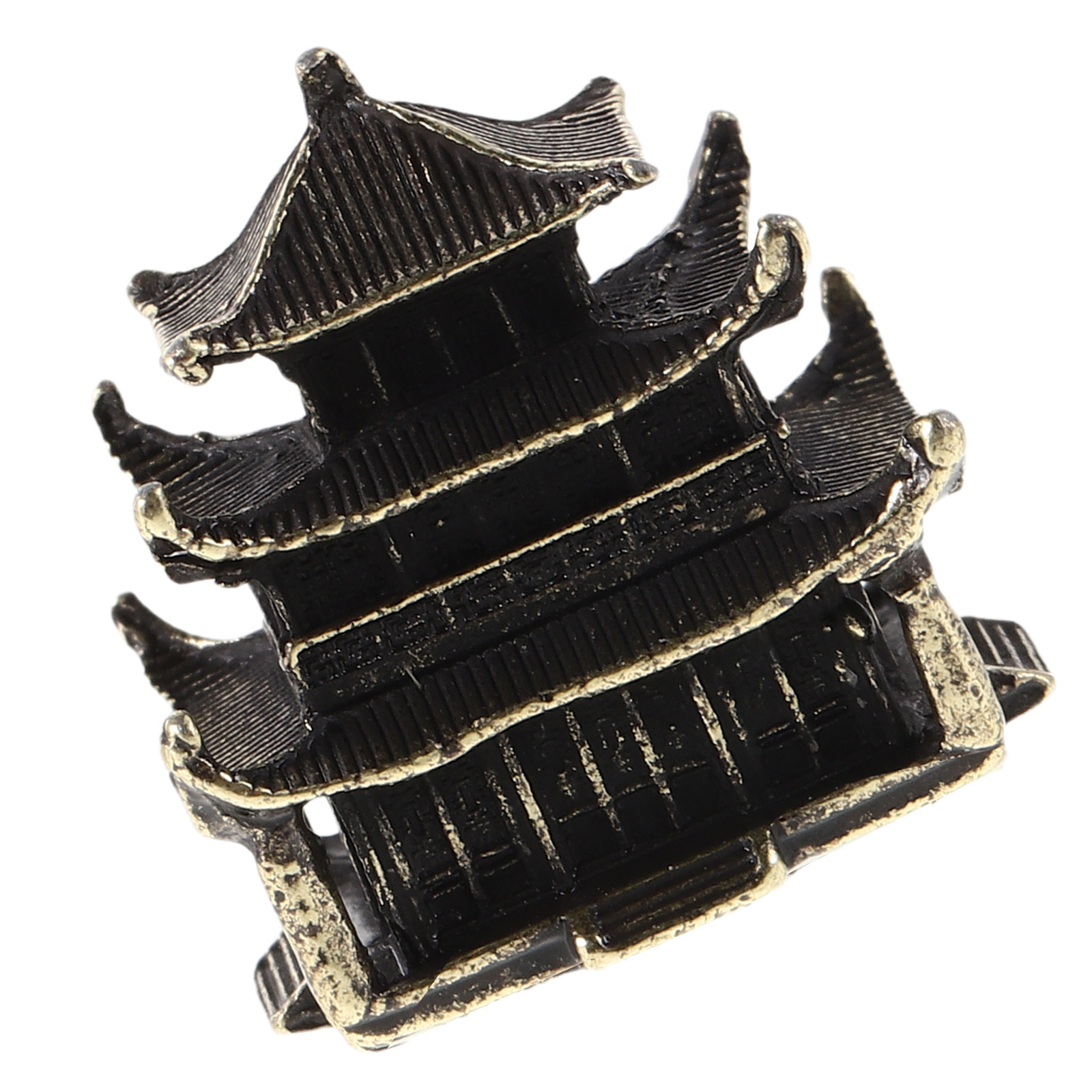 Mini Brass Pagoda Sculpture An - Bonsai Garden For Desk ulasan dan harga