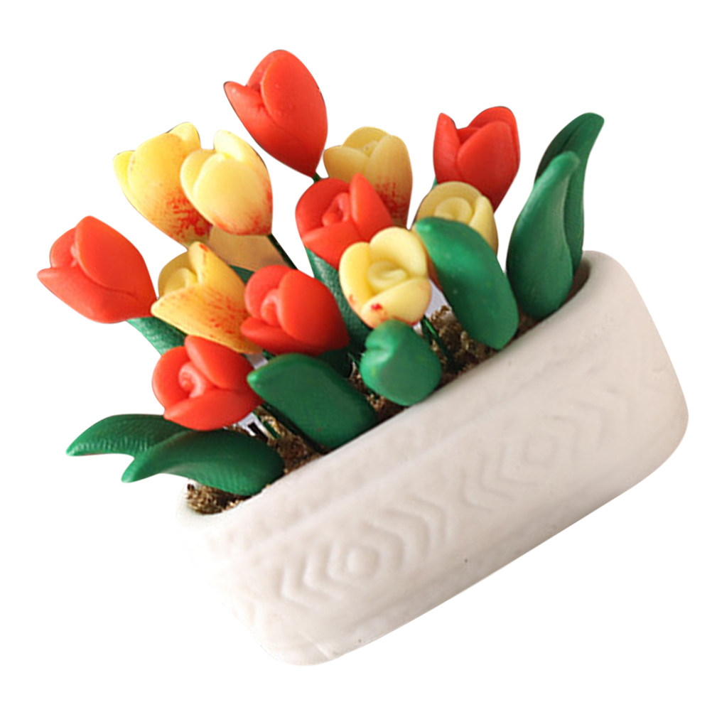Mini Tulip Potted Plant Decora - Bonsai Garden Europe ulasan dan harga