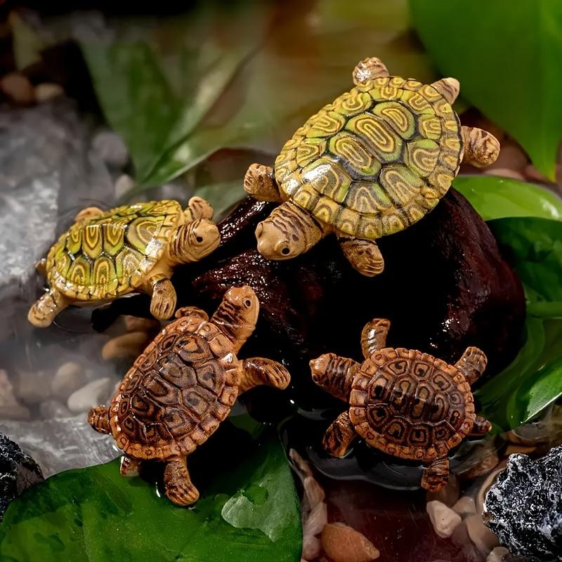 6 Mini Turtle Statues for Aqua - Bonsai Garden Miniature ulasan dan harga