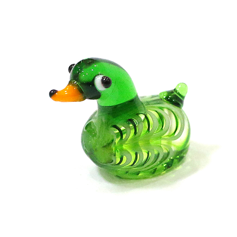 Handmade Mini Glass Duck Figur - Bonsai Garden Europe ulasan dan harga