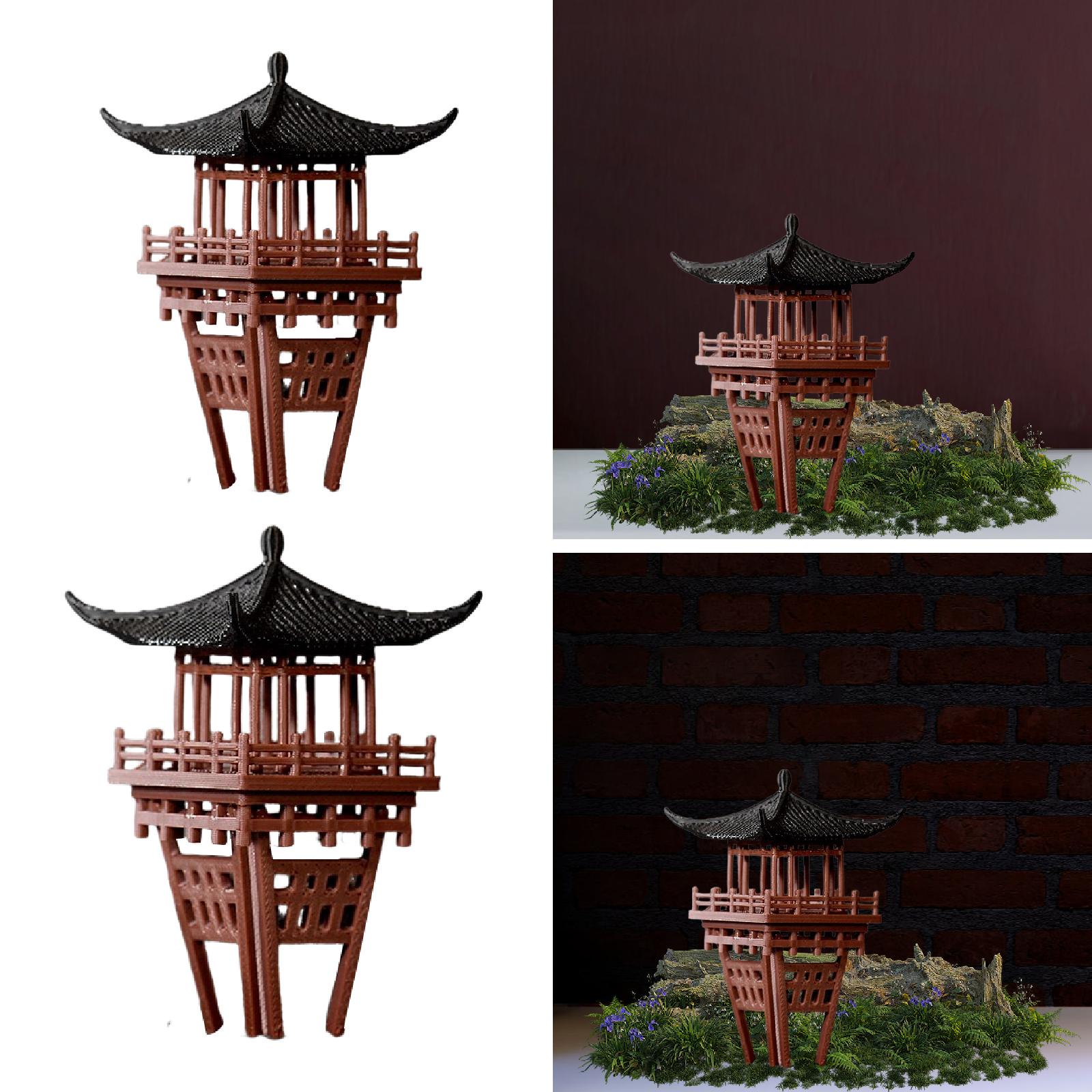 Miniature Chinese Pavilion Orn - Bonsai Garden Miniature ulasan dan harga