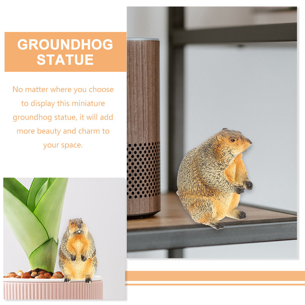 3Pcs Miniature Groundhog Statu - Bonsai Garden For Desk ulasan dan harga