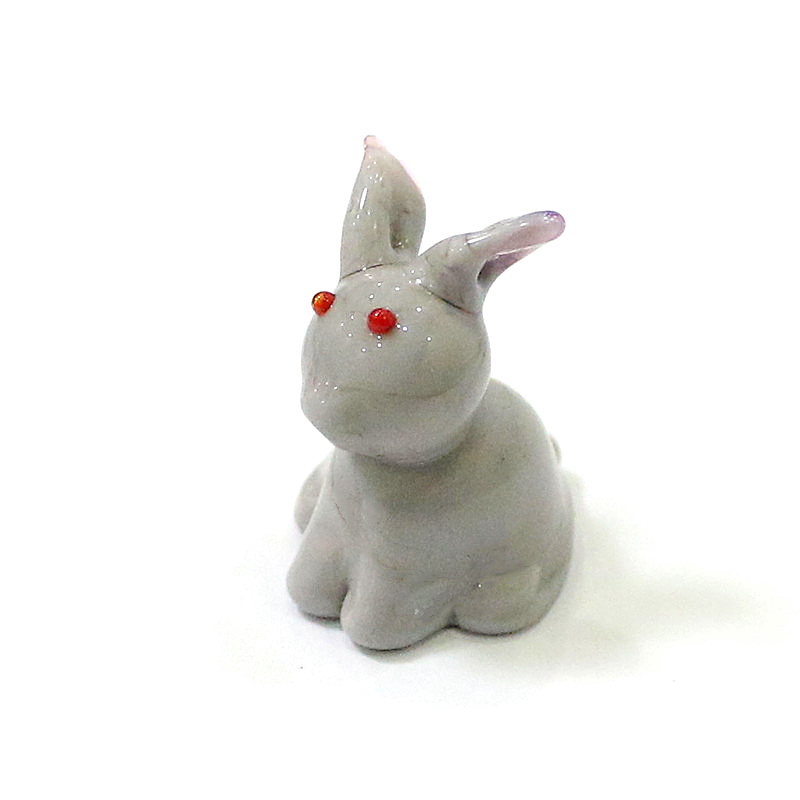 2pcs Mini Glass Bunny Figurine - Bonsai Garden For Desk ulasan dan harga