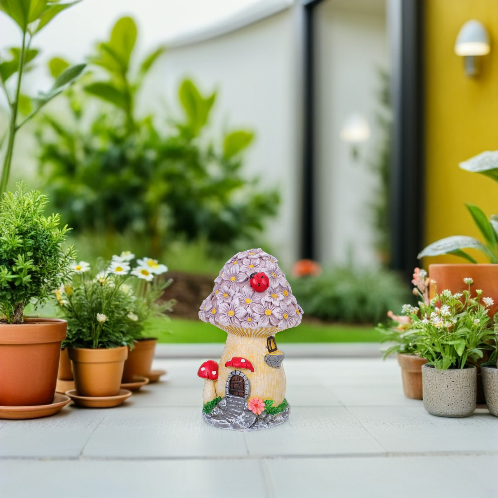 Weatherproof Resin Mushroom Ho - Bonsai Garden House ulasan dan harga