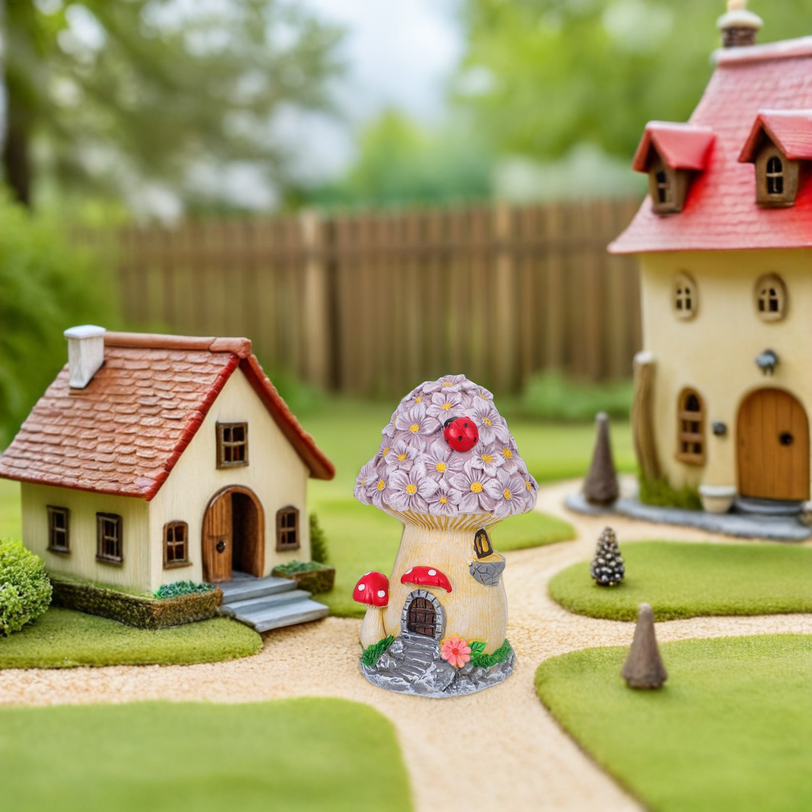 Weatherproof Resin Mushroom Ho - Bonsai Garden House ulasan dan harga