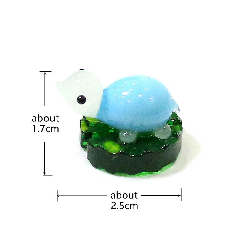 2pcs Colorful Mini Turtle Stat - Japan Bonsai Garden ulasan dan harga