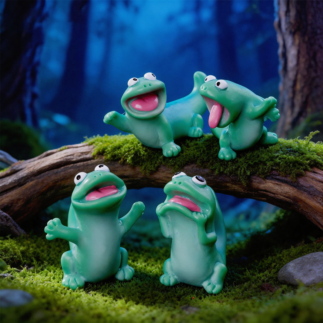 5pc Cartoon Funny Green Lizard - Bonsai Garden Miniature ulasan dan harga