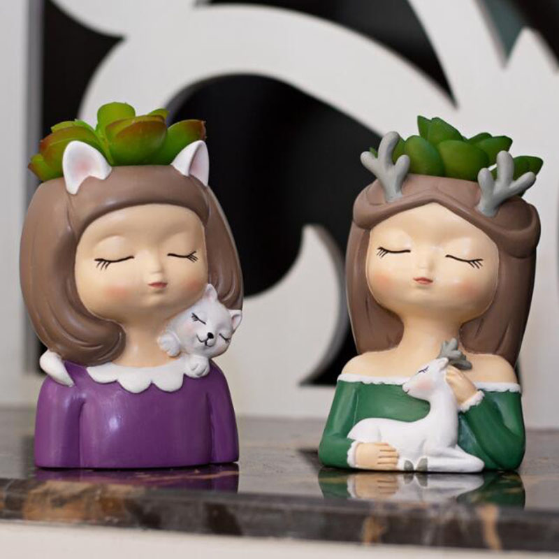Creative Resin Fleshy Flowerpo - Bonsai Garden Europe ulasan dan harga