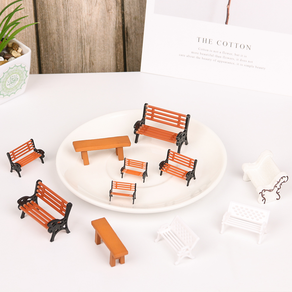 1PC Resin Miniature Bench Stoo - Bonsai Garden House ulasan dan harga