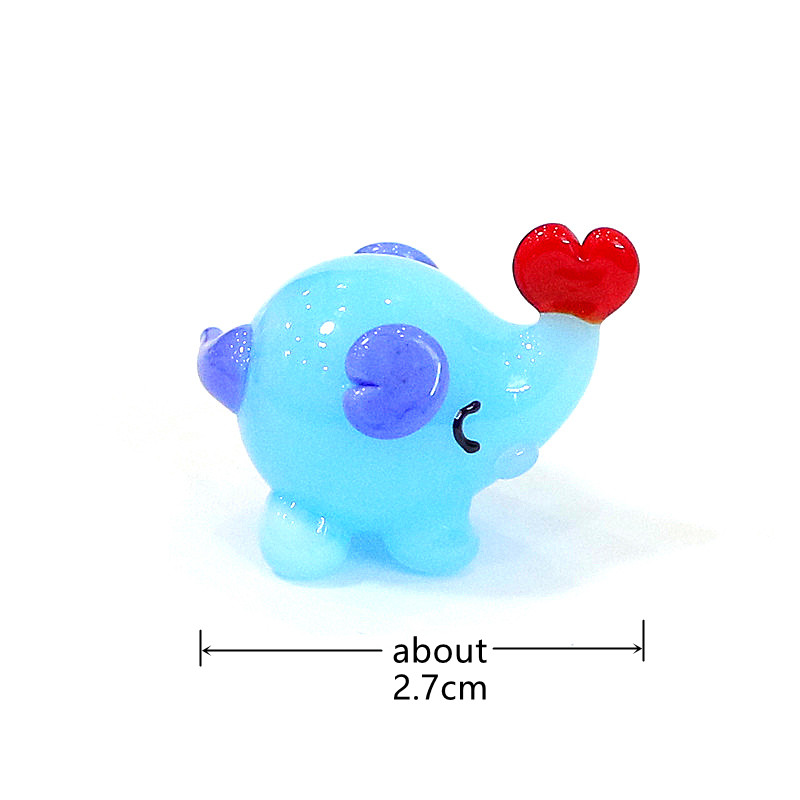 Cute Mini Glass Elephant Figur - Japan Bonsai Garden ulasan dan harga