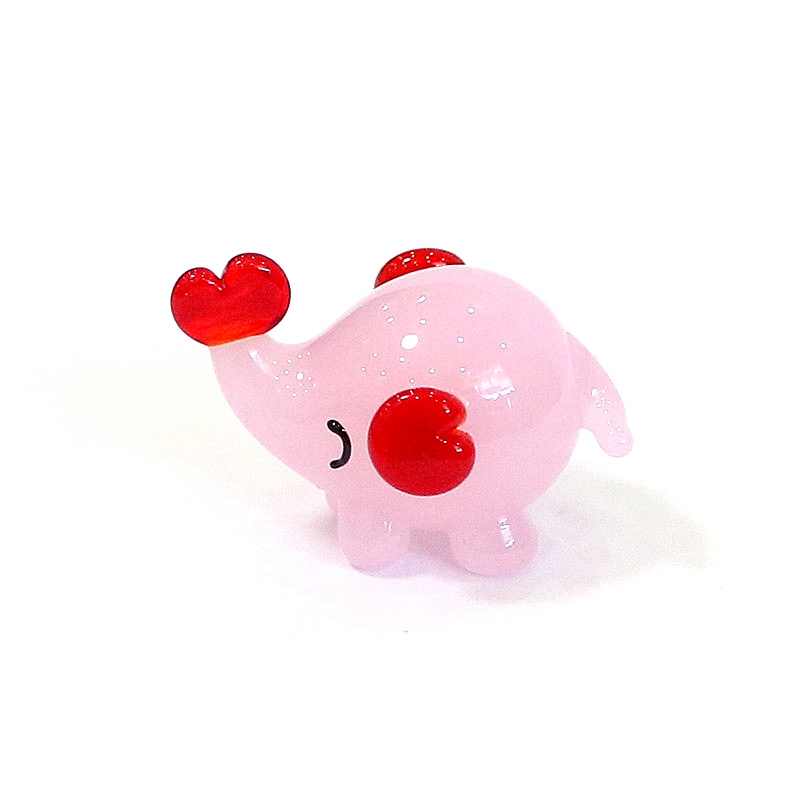 Cute Mini Glass Elephant Figur - Japan Bonsai Garden ulasan dan harga