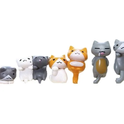 6Pcs/Set Cartoon Lucky pvc Cat - Japan Bonsai Garden ulasan dan harga